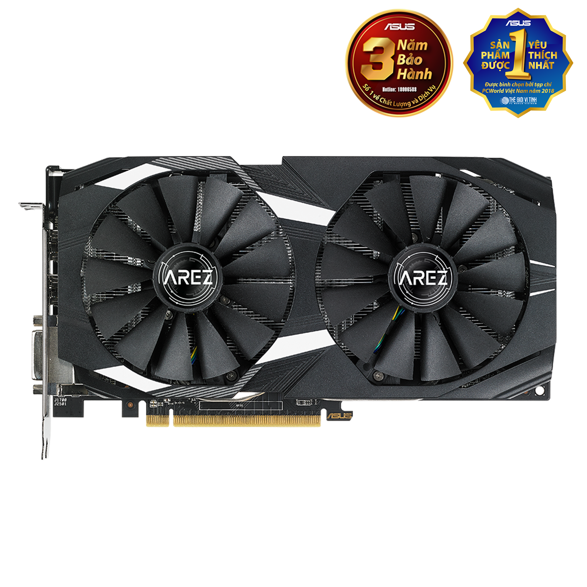 Card màn hình Asus AREZ Dual series Radeon RX 580 OC AREZ DUAL RX580 O8G