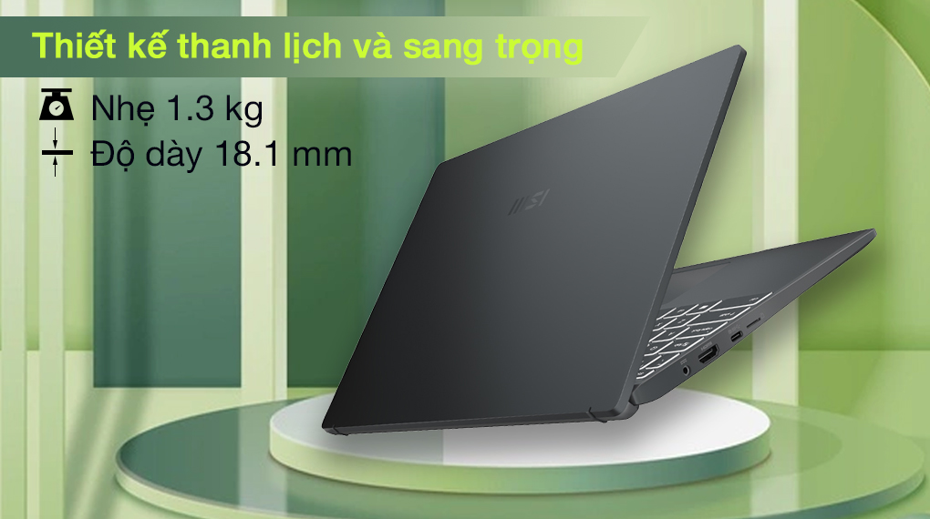 Thiết kế Laptop MSI Modern 14B5M 014VN sang trọng