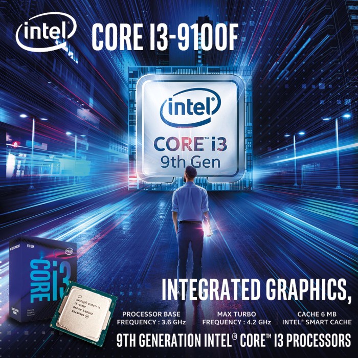 cpu intel core i3 9100f