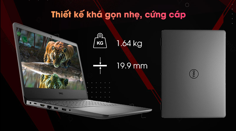 Thiết kế của Laptop Dell Vostro 3400 YX51W2 gọn nhẹ