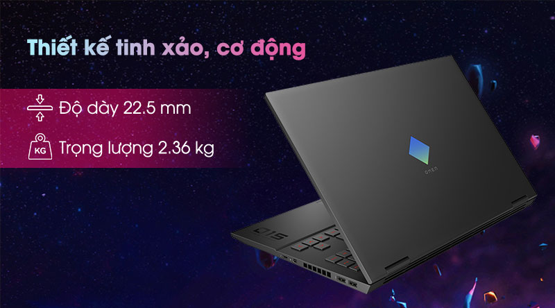 Thiết kế Laptop HP Omen 15-ek0078TX 26Y68PA gọn gàng