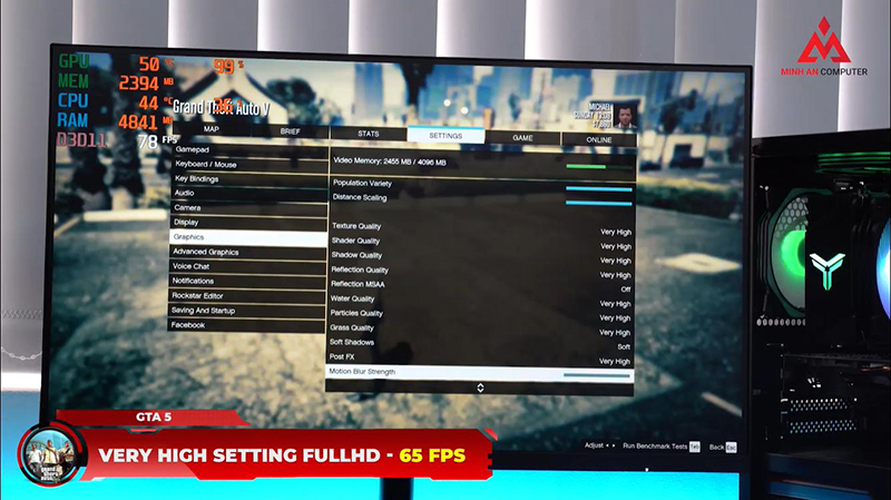 Máy tính chơi game i3 9100F / RX 570 4GB / Ram 8GB / SSD 128GB