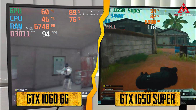 So sánh GTX 1650 Super vs 1060