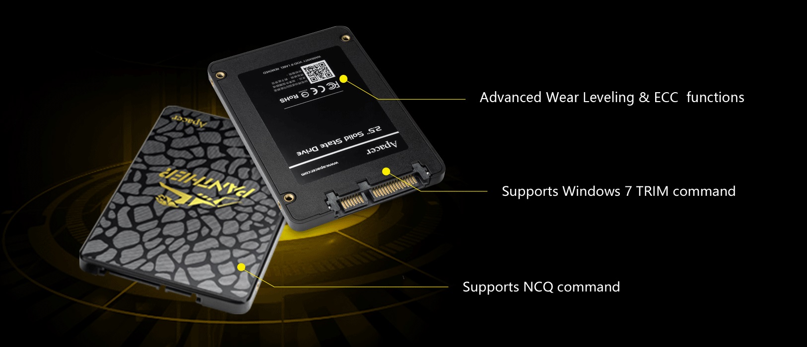 Ổ cứng SSD Apacer Panther AS340 120GB (2.5" | SATA 3 | 550/500 MBs | AP120GAS340G-1)