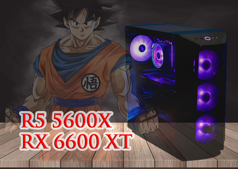 PC Gaming Songoku Ryzen 5 5600x rx 6600xt