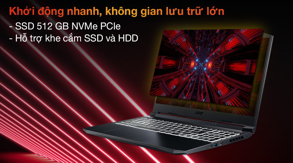 Hiệu năng gaming Laptop Acer Nitro 5 Eagle AN515-57-52WT NH.QDGSV.004 ổn định