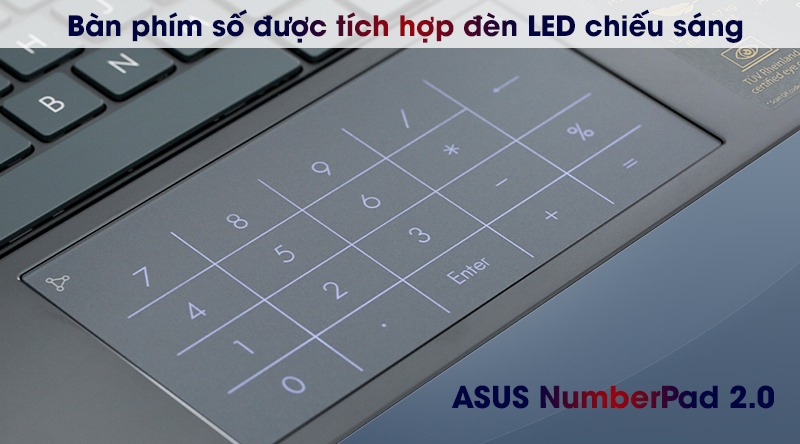 Bàn phím laptop Asus Zenbook 14 UX425EA-BM069T thông minh