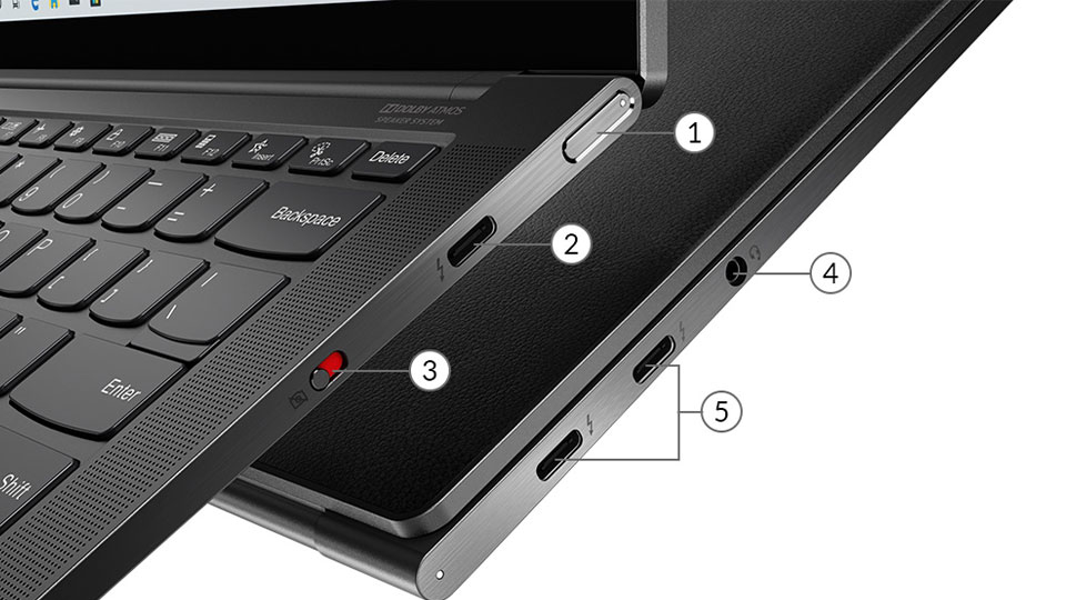Laptop Lenovo Yoga Slim 9 14ITL đa dạng cổng kết nối