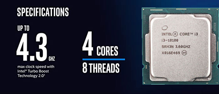 cpu intel core i3 10100