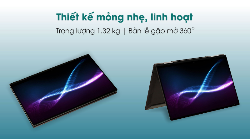 Thiết kế của Laptop HP Envy x360 13-ay0069au 171N3PA mỏng nhẹ