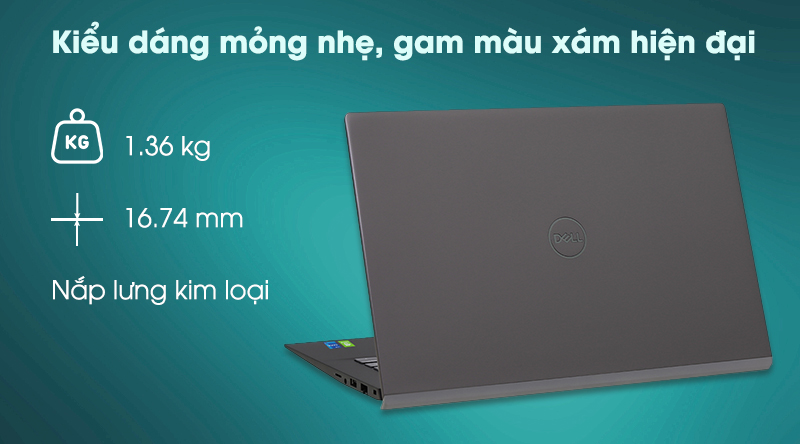 Thiết kế của Laptop Dell Vostro 5402 70231338 gọn nhẹ