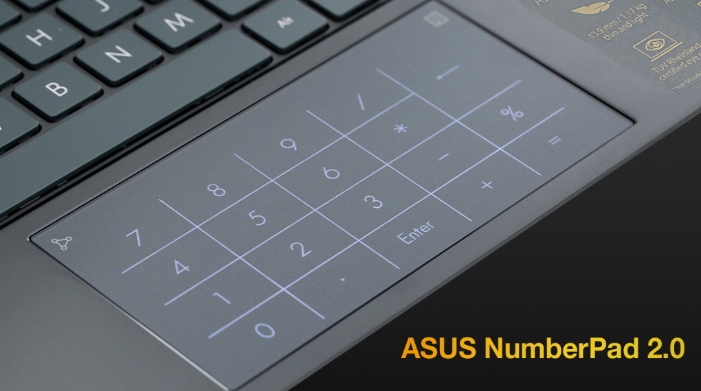 Touchpad laptop Asus Zenbook 14 UX425EA-KI429T sáng tạo