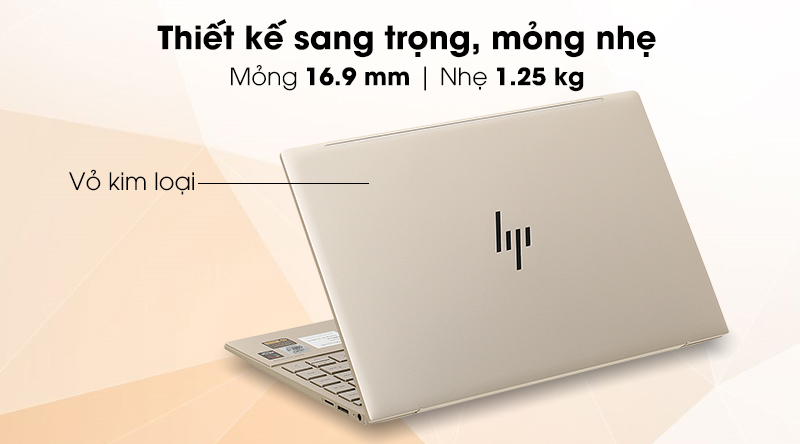 thiết kế chuẩn doanh nhân của laptop mỏng nhẹ Hp envy 13 