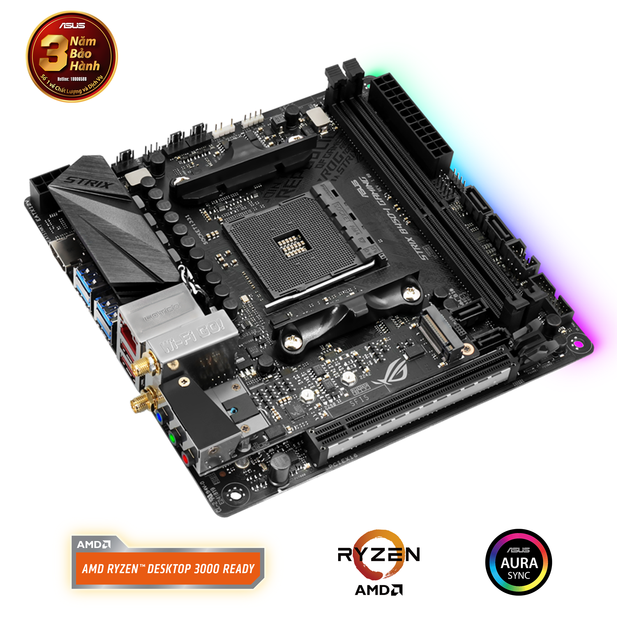 Mainboard Asus ROG STRIX B450I GAMING (AMD B450, AM4, Mini ITX, 2 khe
