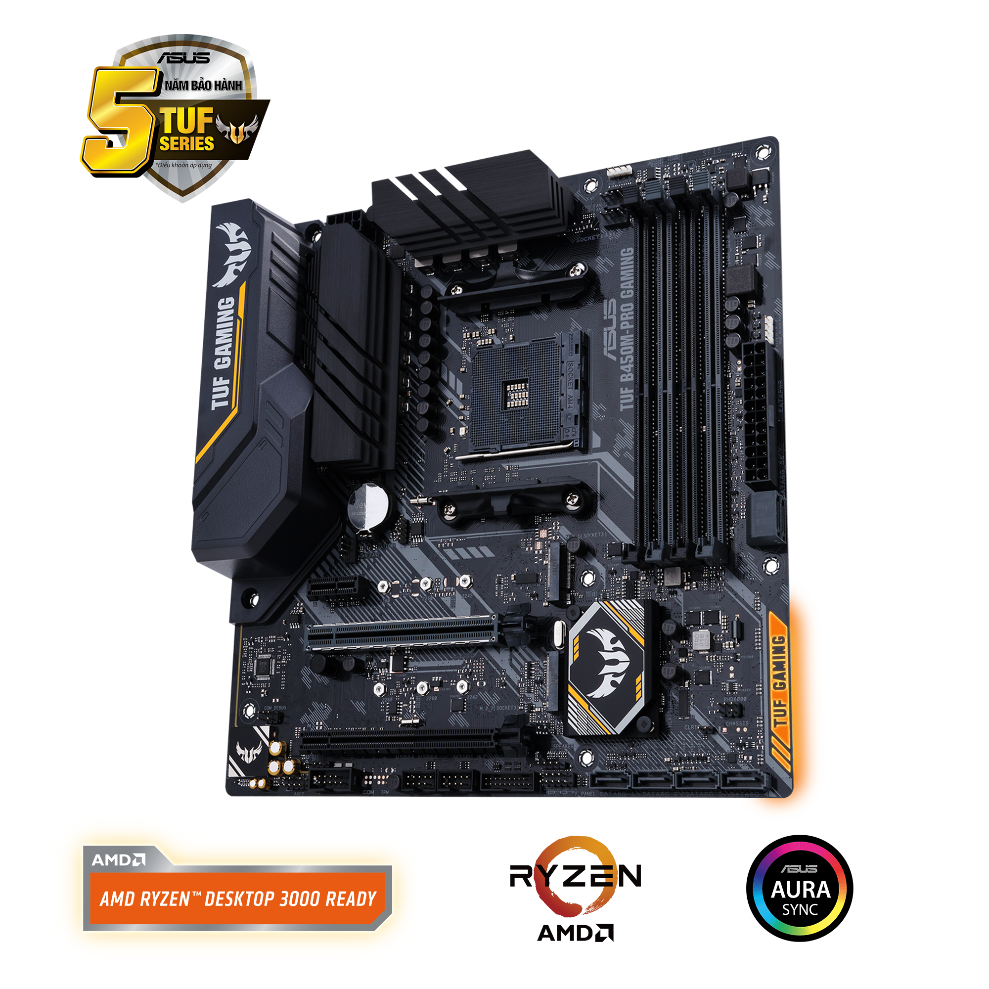 Mainboard Asus TUF B450M-PRO GAMING (AMD B450, AM4, M-ATX, 4 khe RAM DDR4)